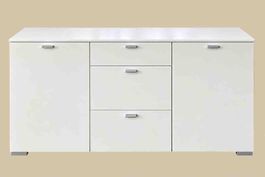 Sideboard weiss mit zwei Türen und drei Schubladen