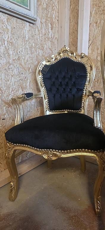 Poltrone: 2 Schwarz Gold, Barock Sessel, Samt – Usato da Kaufdorf venduto da Nati-Nati 2