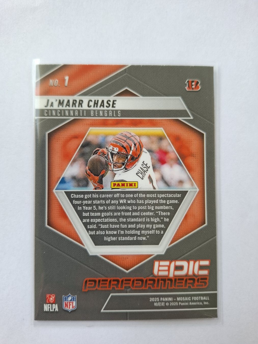 Panini Carte collezionabili: Panini Mosaic Ja'Marr Chase #1 Epic Derformers – Nuovo (secondo la descrizione) da Uznach venduto da Dennis.kuster 1