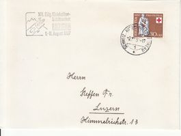 SBK B84 auf Brief mit Sonderstempel A. 768 Luzern