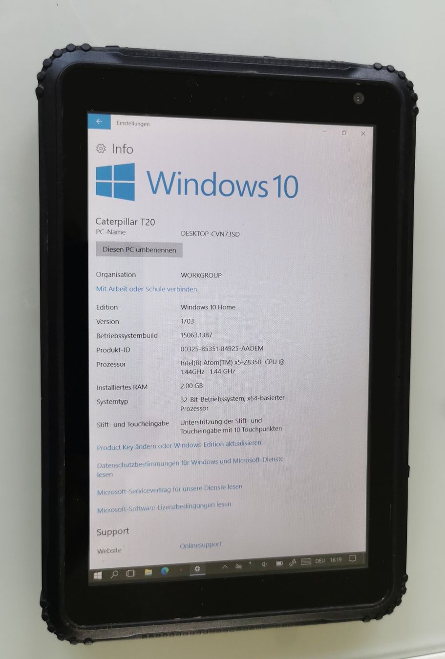 Tablet PC: CAT T20 Windows Tablet, robust, IP67, 4G mit Hülle – Usato da Schwyz venduto da lea_haefliger 1