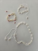 Muschel Schmuck Set, Kette und Armbänder