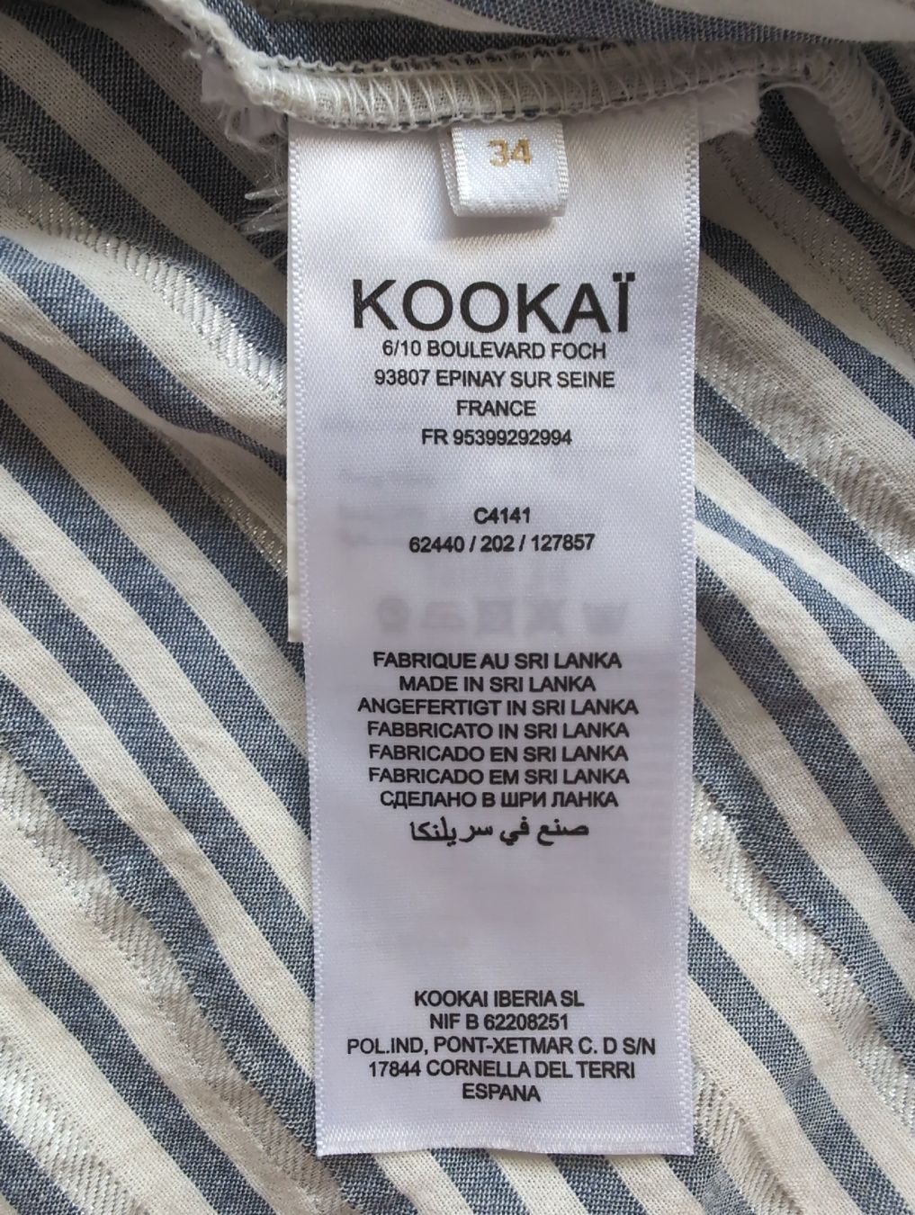 Kookai Blusen: Kookai Striped Metallic Top - Size 34 - Great Condition! – Gebraucht aus Glis von livespringly 3