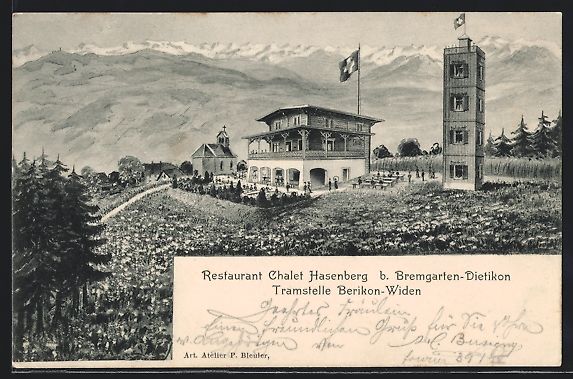 Ansichtskarten: AK Widen, Restaurant-Chalet Hasenberg – Gebraucht aus Berlin von bartko-reher