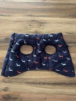 Hundemantel, Grösse L, Dunkelblau mit Dackel Muster