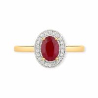 Rubin-Ring 14k Gelbgold 1,08ct