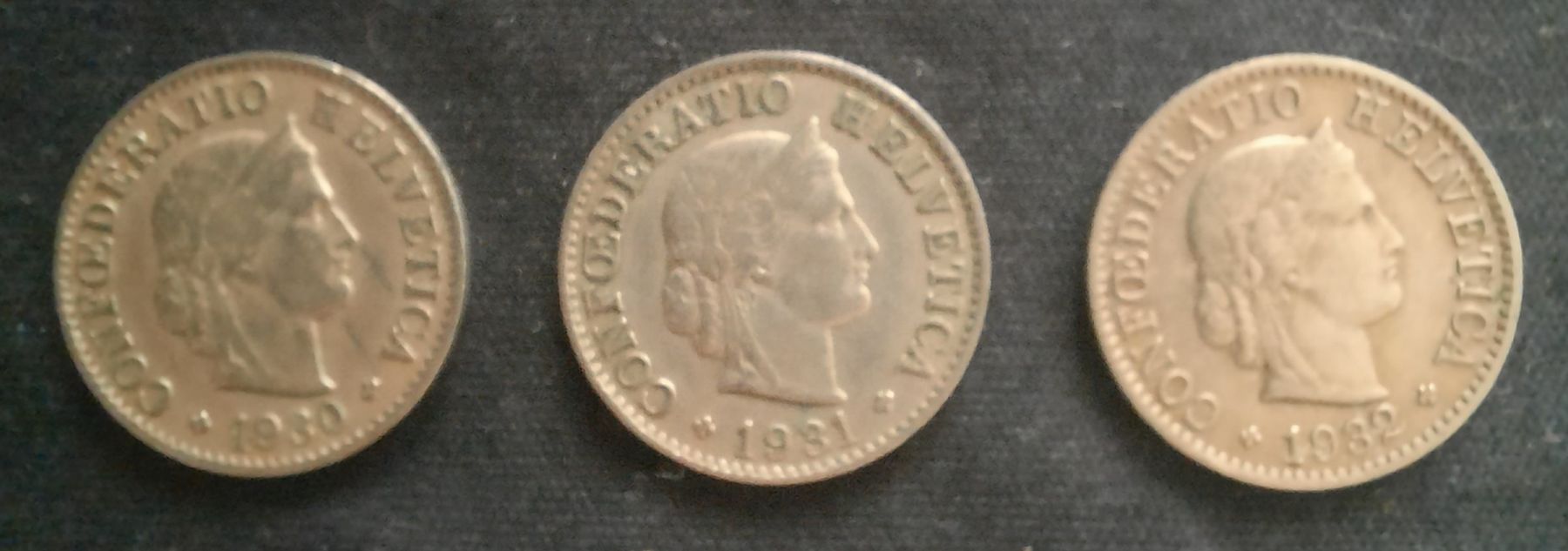 Tutti le monete: 5 Rp.  1930 / 1931 / 1932 – Usato da Zürich venduto da Limmatufer