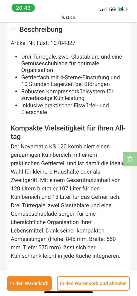Novamatic Frigoriferi: Kühlschrank Novamatic KS 120 – Nuovo (secondo la descrizione) da Bern venduto da blue_031 1