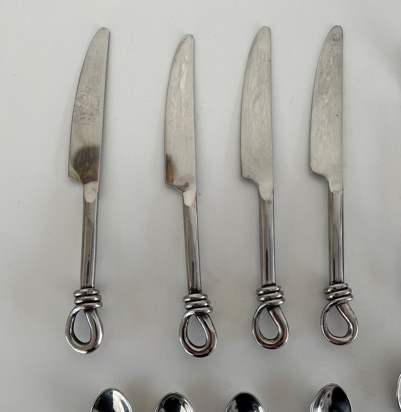Set di posate: 4er Besteck / Griff mit Knoten / Handgefertigt – Usato da Wetzikon ZH venduto da seli03 2