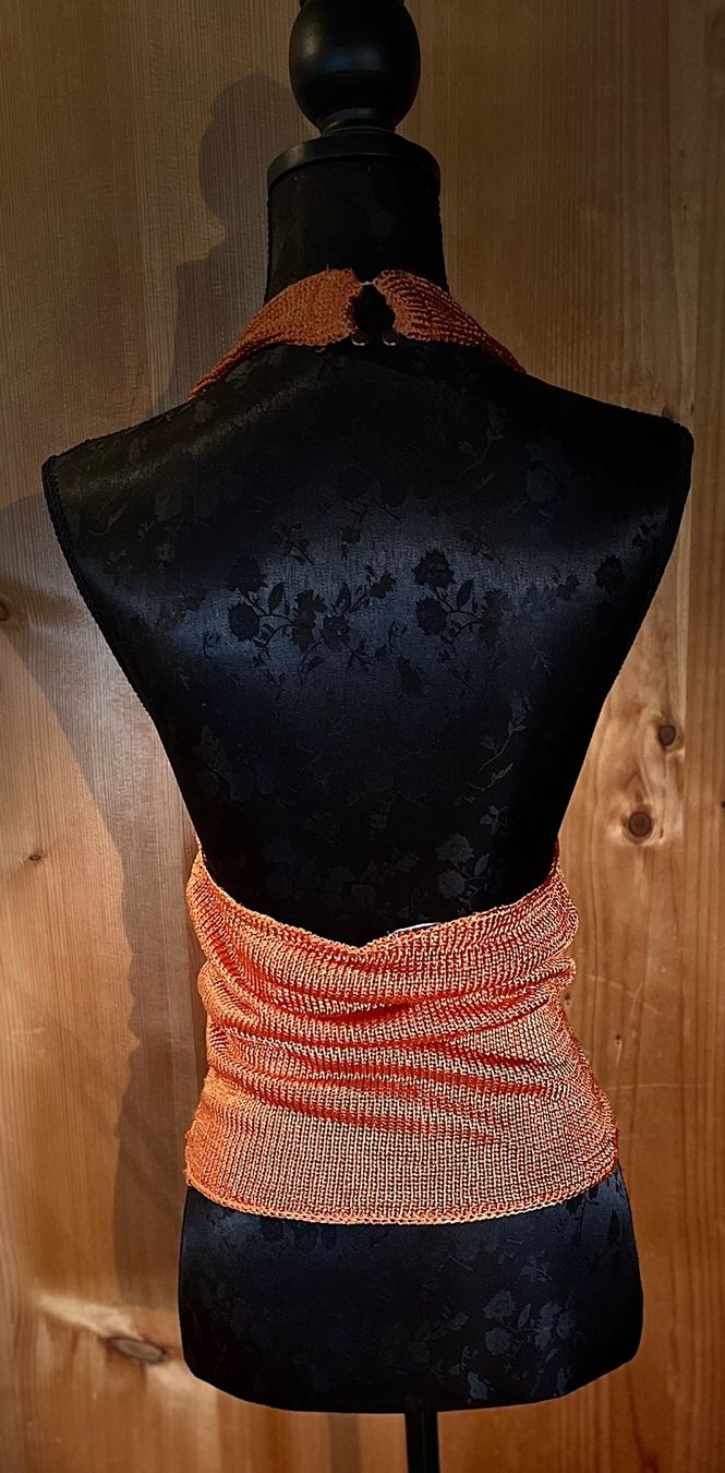 Mango Top: Sexy Glitzer Strick-Neckholdertop von Mango – Nuovo (secondo la descrizione) da Arbon venduto da KaSaBo 2