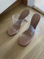 Sandales Zara transparentes, talon bloc - Taille 39