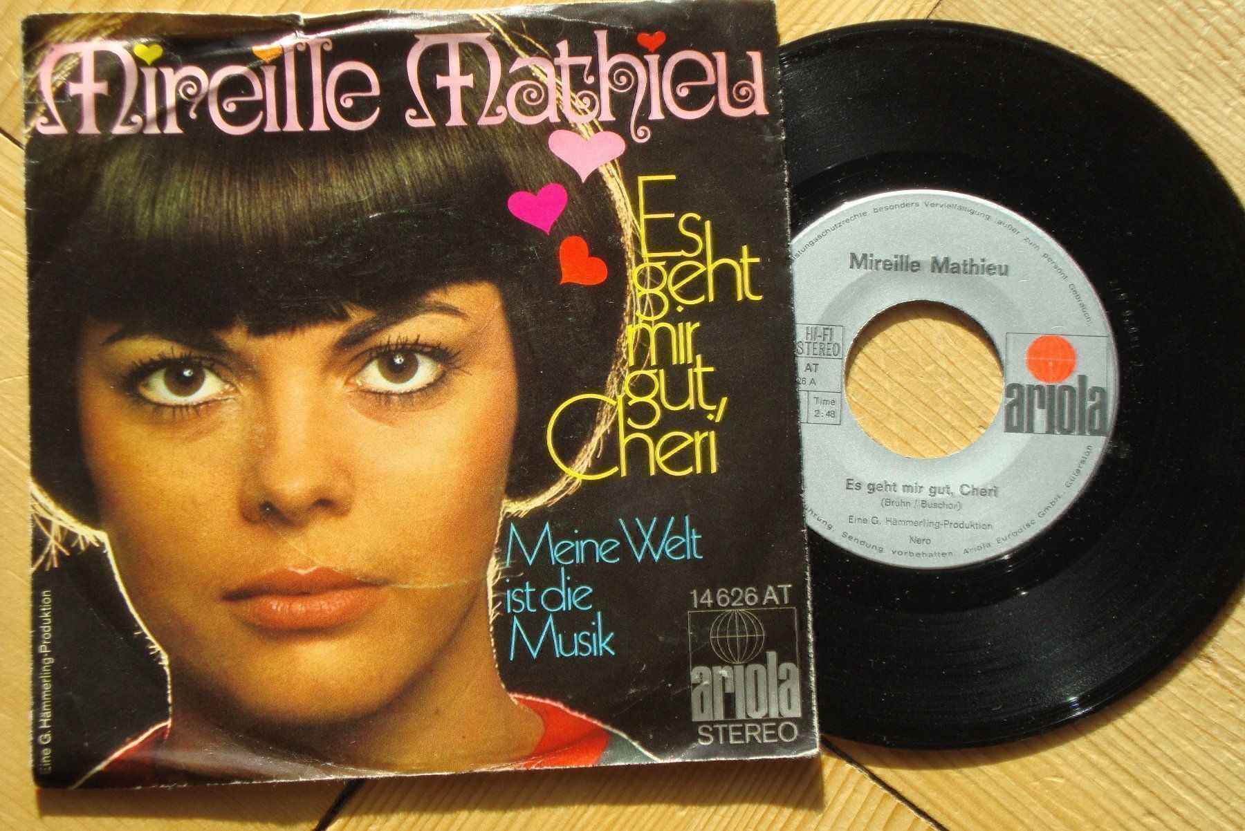 Dischi in vinile: MIREILLE MATHIEU -Es geht mir gut, Chéri – Usato da Bern venduto da Uli_10_11