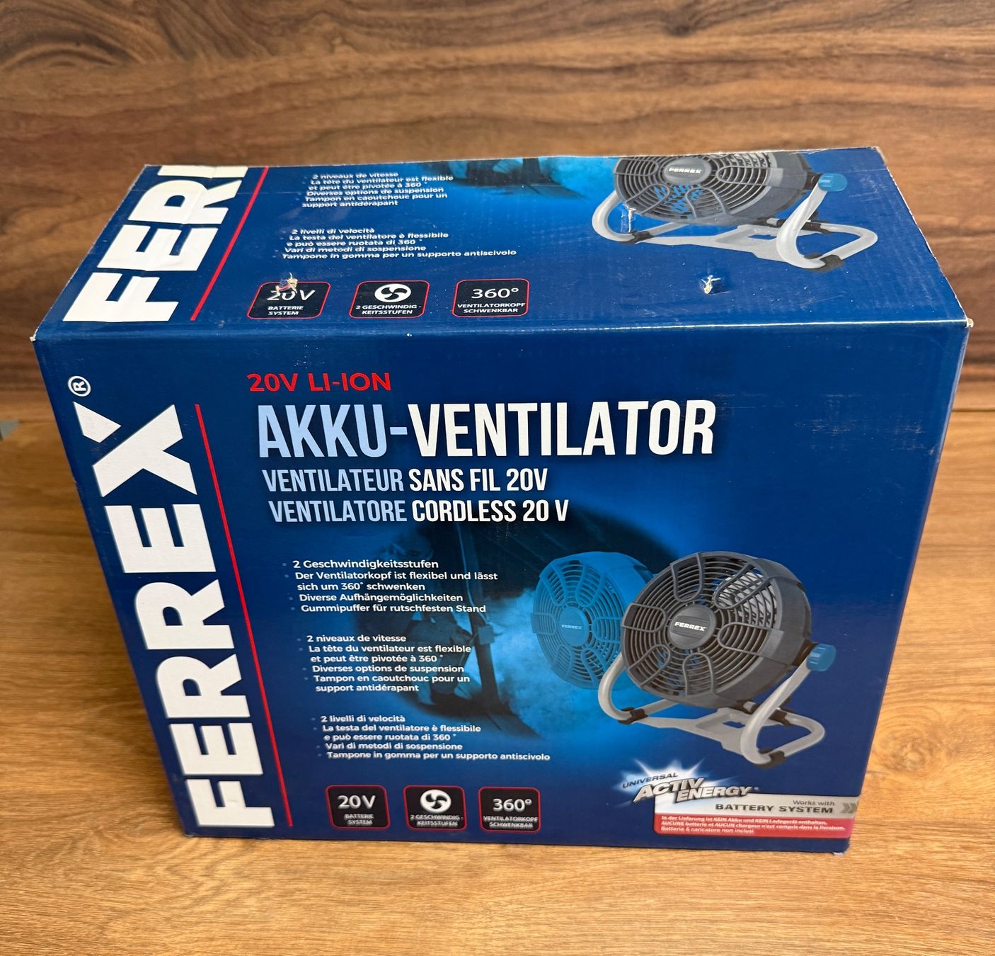 Ventilatoren: FERREX Akku-Ventilator 20V  OHNE AKKU !!!!! – Gebraucht aus Nussbaumen AG von olitech5415