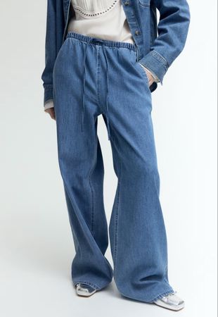 H&M JEANSHOSE MIT KORDELZUG. Gr. XS. NEU!