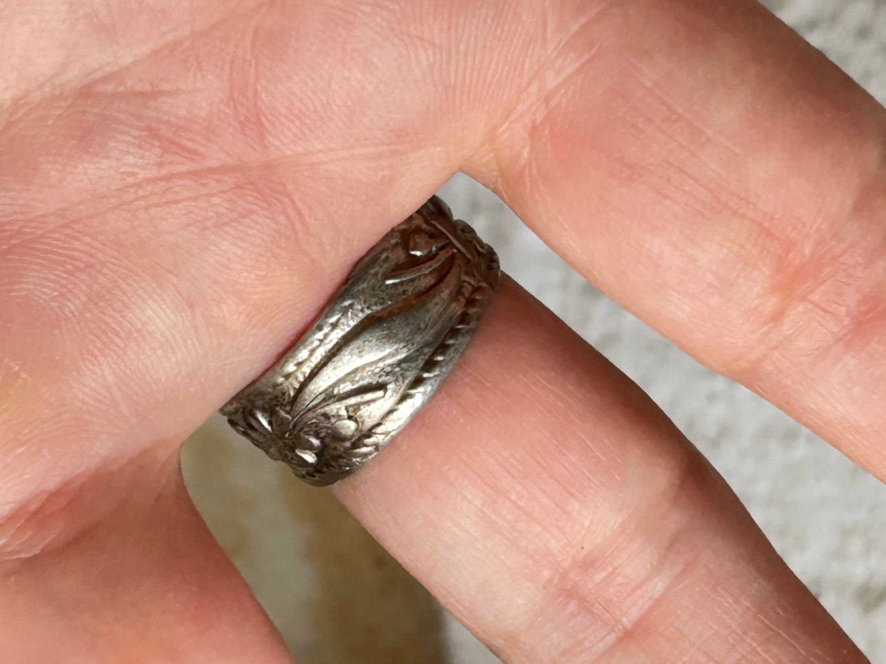 Anelli: Vintage Ring mit Blumenmuster (60) – Usato da Laufen venduto da Bellebellezza 2