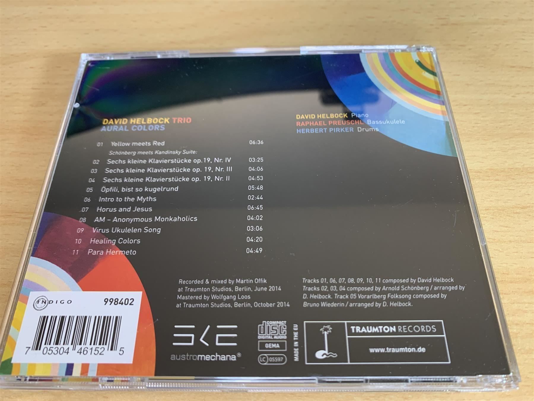 CD: David Helbock Trio – Aural Colors – Usato da Rikon im Tösstal venduto da Alpenmutz 1