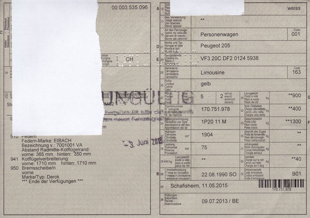 Peugeot 205 GTi Dimma (Gebraucht) in Uhwiesen für CHF 6800 – nur ...