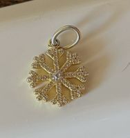 Anhänger Schneeflocke silber vergoldet