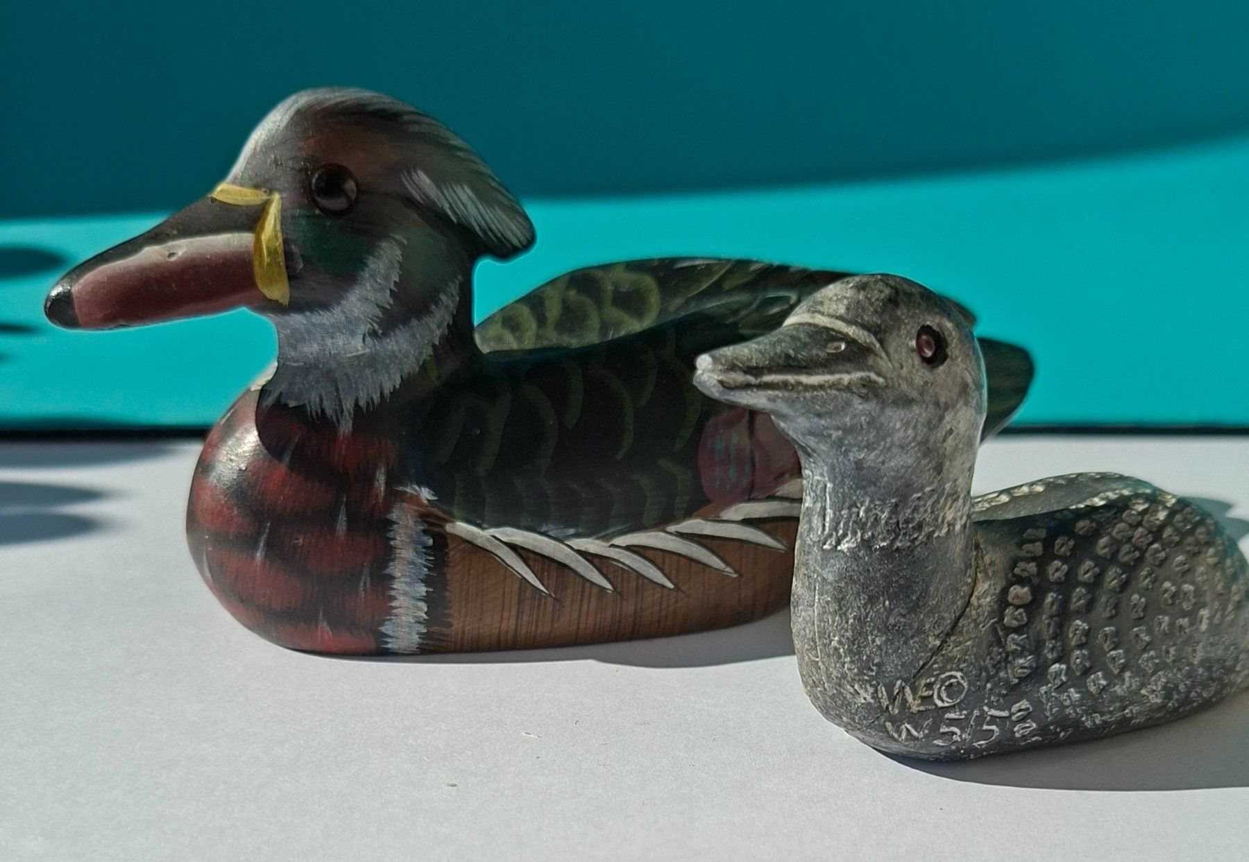 Statuette: 2 Stein Enten Figuren – Usato da Opfikon venduto da Diversamente