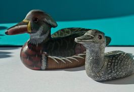 2 Stein Enten Figuren