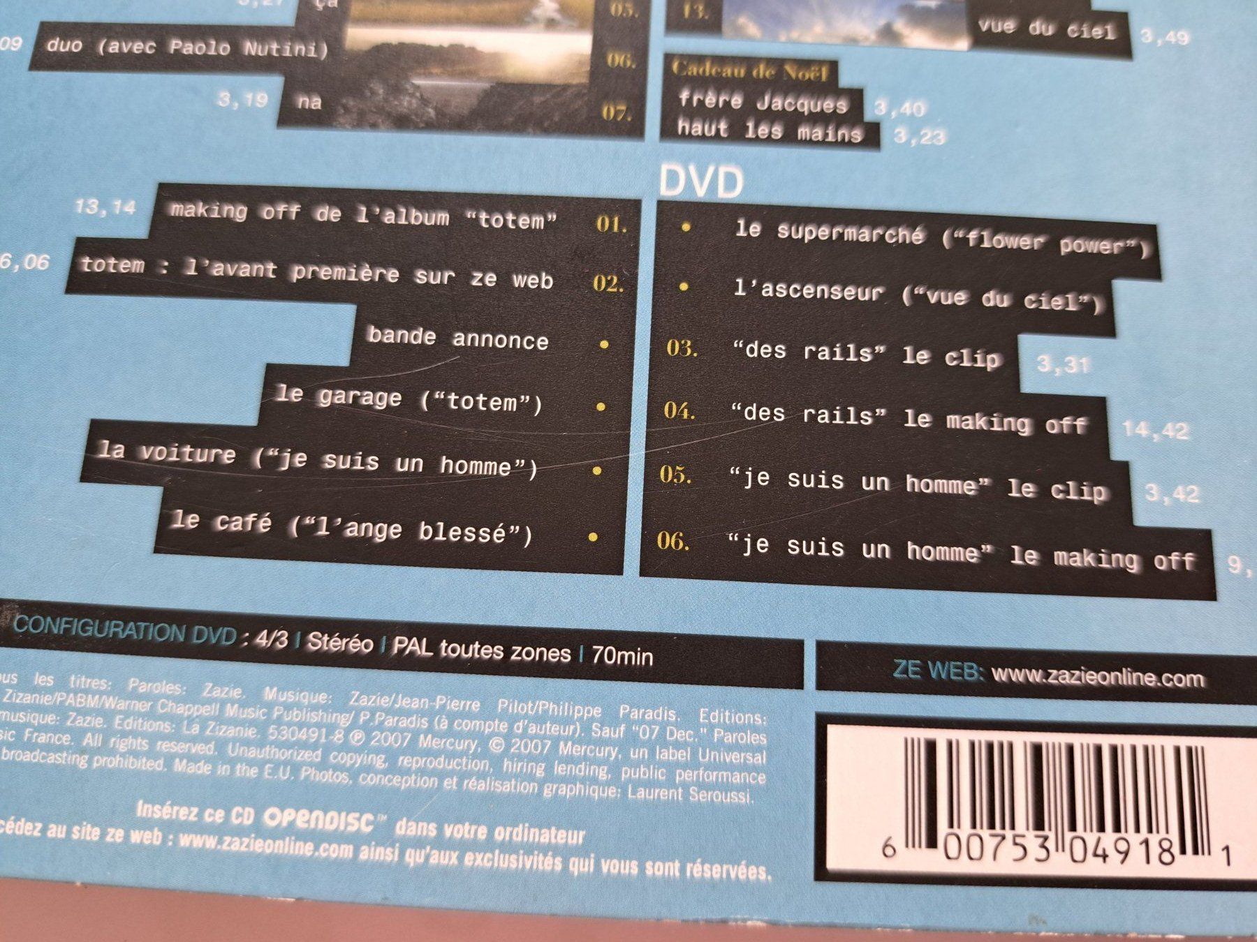 CD: CD + DVD Zazie - Totem – Usato da Pully venduto da bro_n52j 2