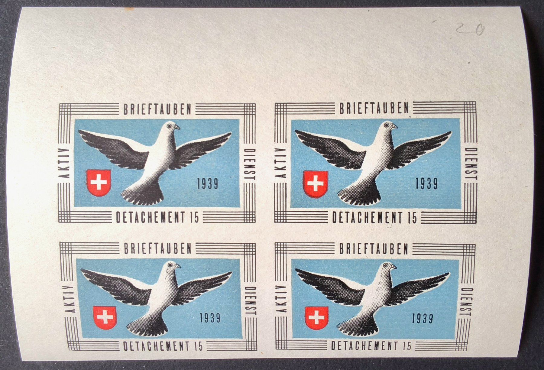 Tutti i francobolli: Brieftauben Det 15, de, geschn, 2.WK, Wi Bft 21- – Usato da Niederuzwil venduto da LichtPhil