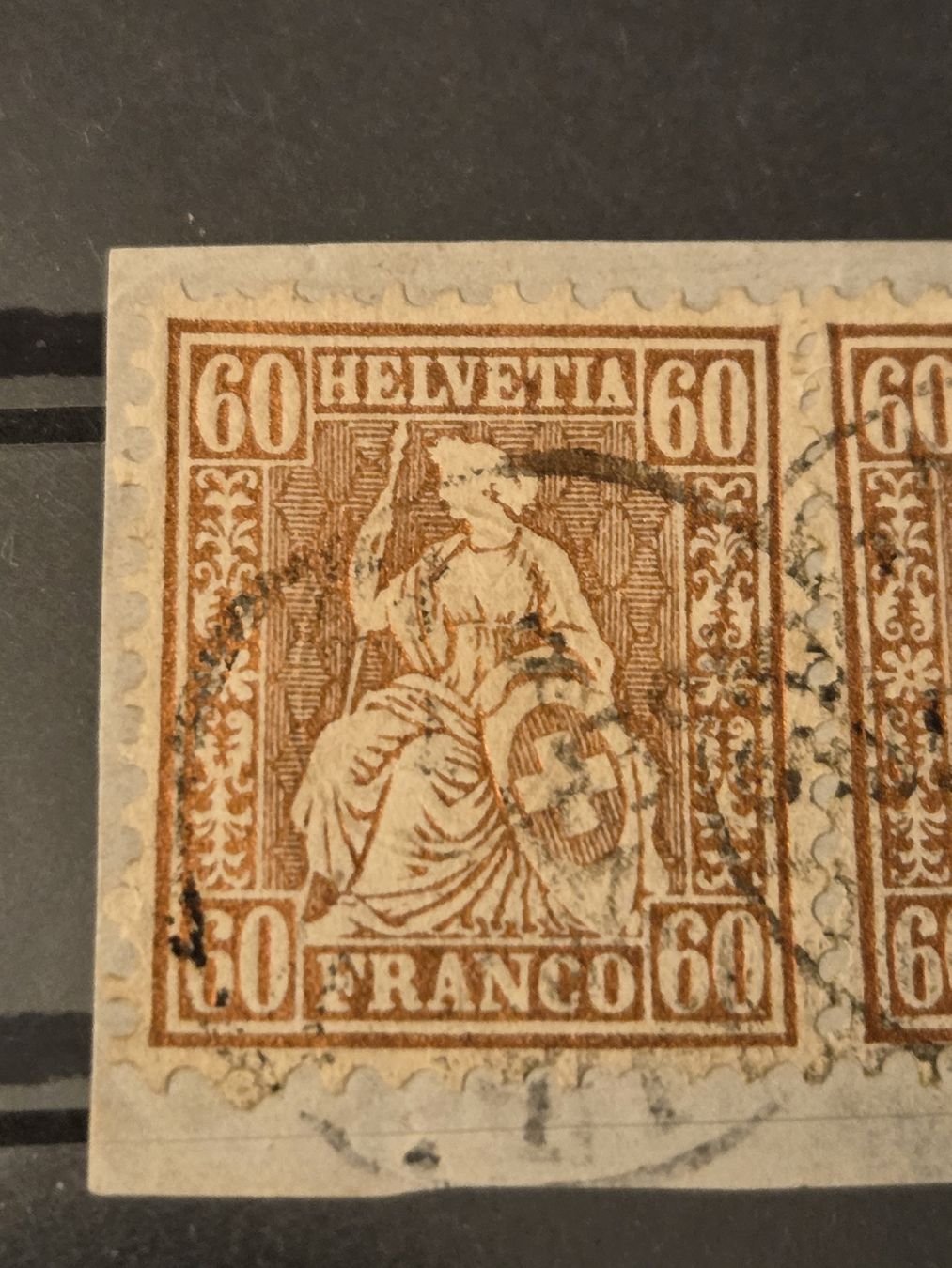 Tutti i francobolli: 3mal SBK 35 Kat.825.- auf Papier – Usato da Wangen venduto da Abartix 1
