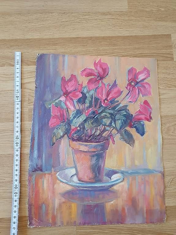 Dipinti: Ölbild Ölgemälde Stilleben Blumen – Usato da Basel venduto da suberi_Sach 3