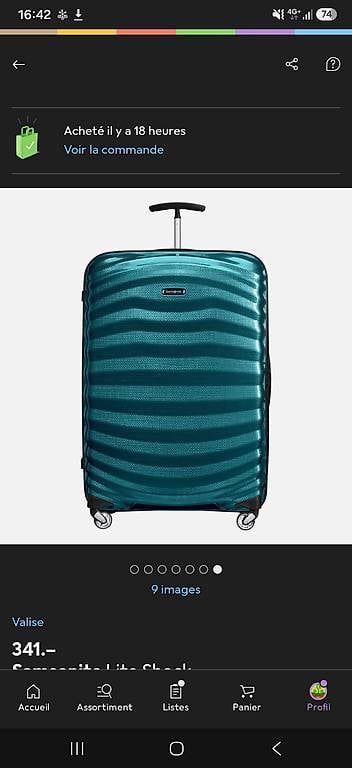 Samsonite Valises de voyage: Valise Samsonite Spinner Lite-Shock neuve jamais utilisée – Neuf avec emballage d'origine à Neuchâtel par Stwatch 1