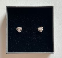 18K Weissgold Ohrstecker mit weisse Steine