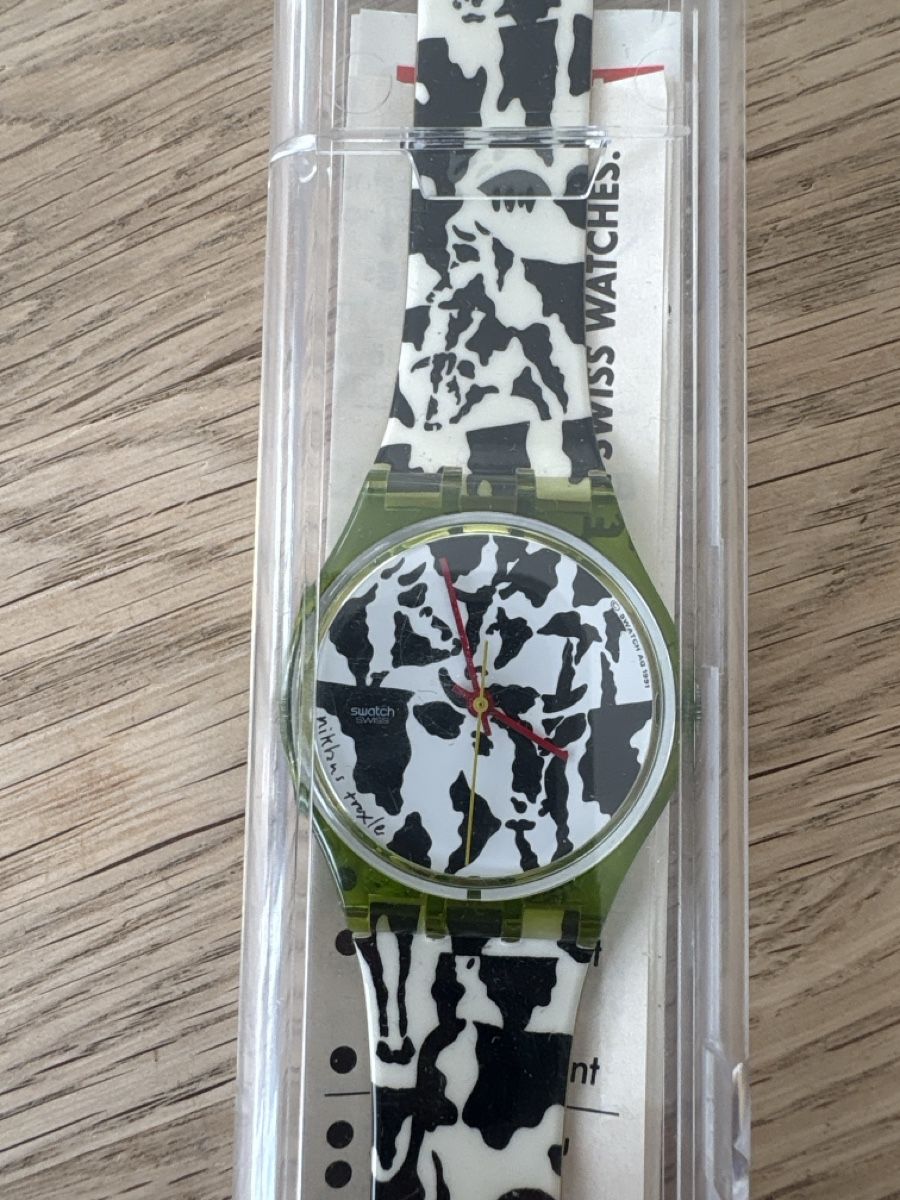 Swatch Art Special Uhr, Kuh-Design, neuwertig & selten! (Neu und ...