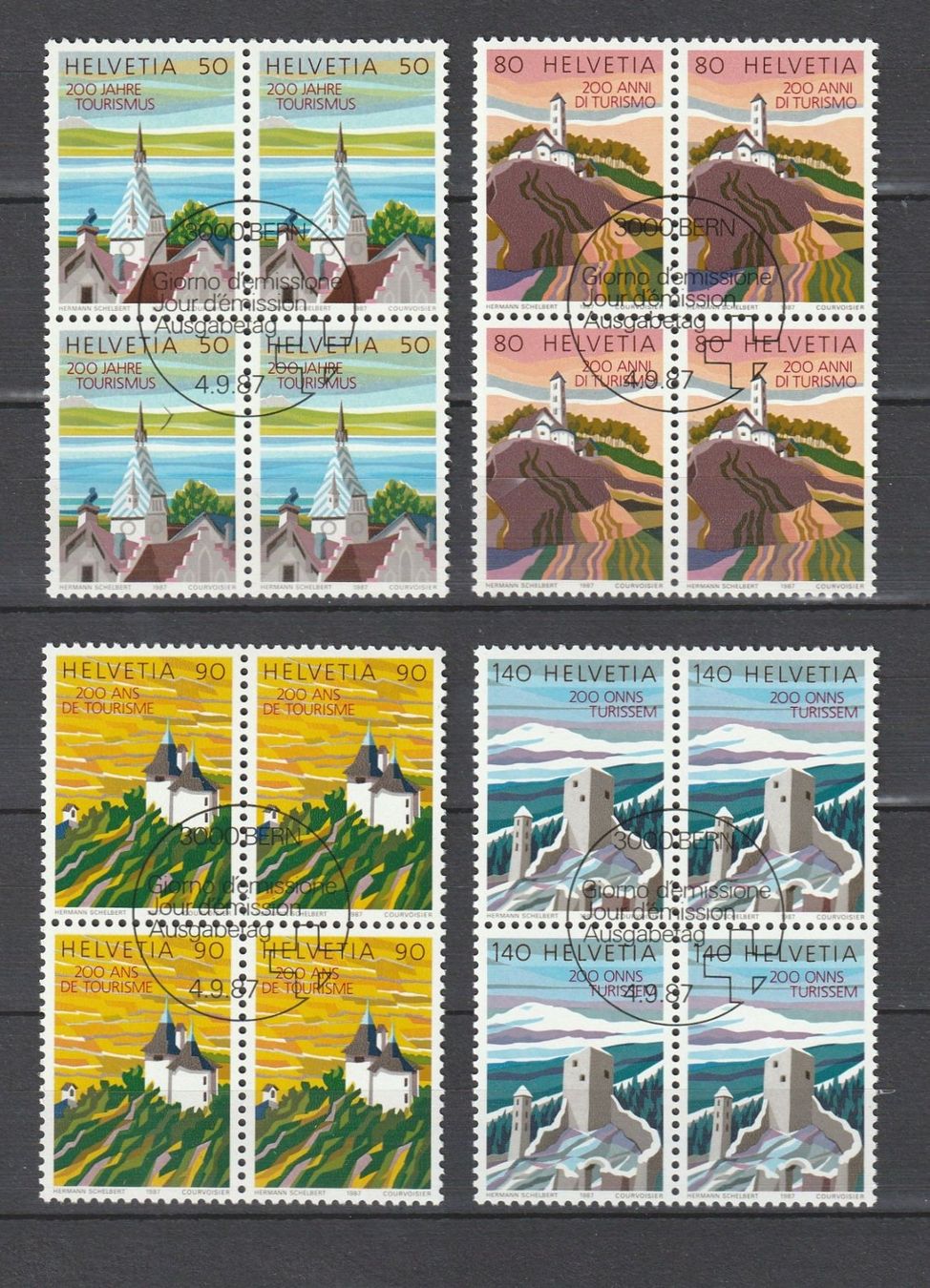 Tutti i francobolli: 200 Jahre Tourismus 1987 – Nuovo (secondo la descrizione) da Buttisholz venduto da wbr_wdw8