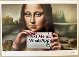Mister C: Mona Lisa „Text me on WhatsApp“, signiert 5/10