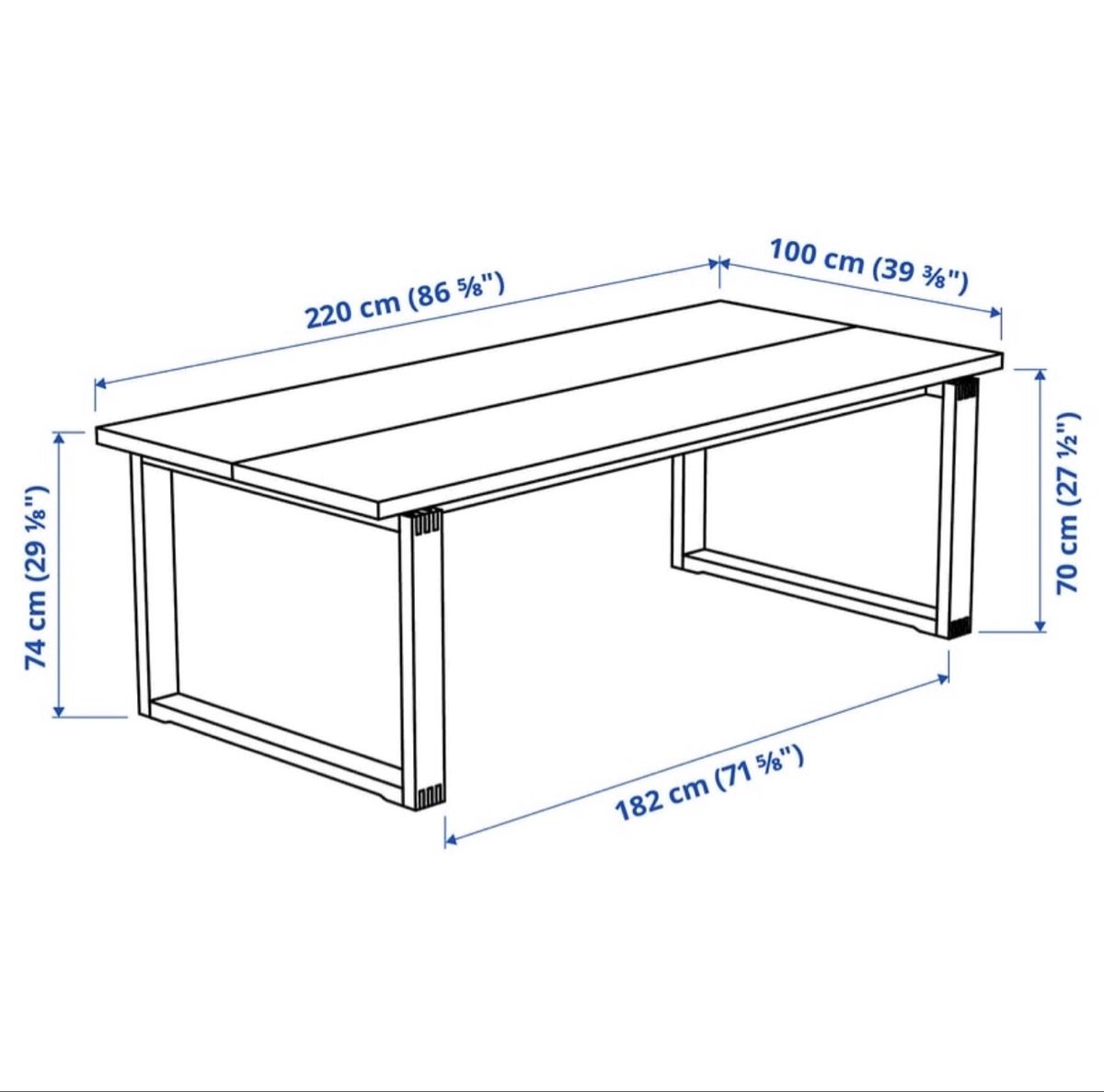 Ikea Tables: Tisch, Eichenfurnier braun, 220x100 – Neuf (Voir description) à Wollerau par bernet7 1