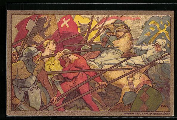 Cartoline postali: Schweizer Bundesfeier 1911, Szene aus ei – Usato da Berlin venduto da bartko-reher