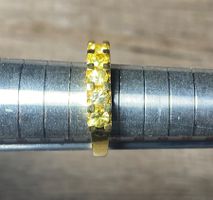 Gelber Saphir  💎✨ schlichter 925 Silber Ring vergoldet