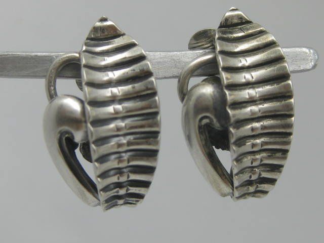 Orecchini pendenti & Orecchini a lobo: Antik Ohrringe Ohrclips Silber 835 Blatt – Usato da Ermatingen venduto da Decovin 2