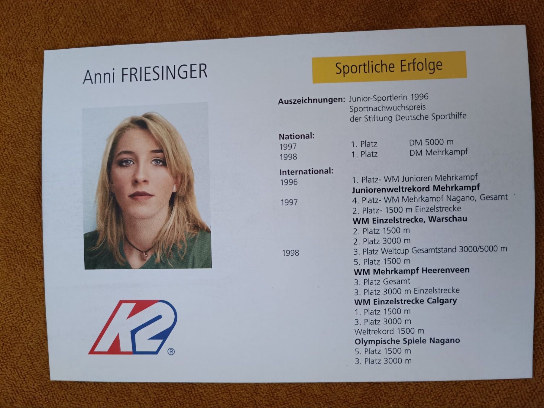 Autogramme: Anni Friesinger - Handsigniert – Gebraucht aus Menziken von Autogramme 1