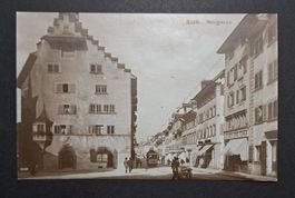 Zug Neugasse mit Tram, ungelaufen