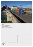 Basel Mittlere Brücke Rhein Tram BVB Be 4/4 + B4 + B4 FCB