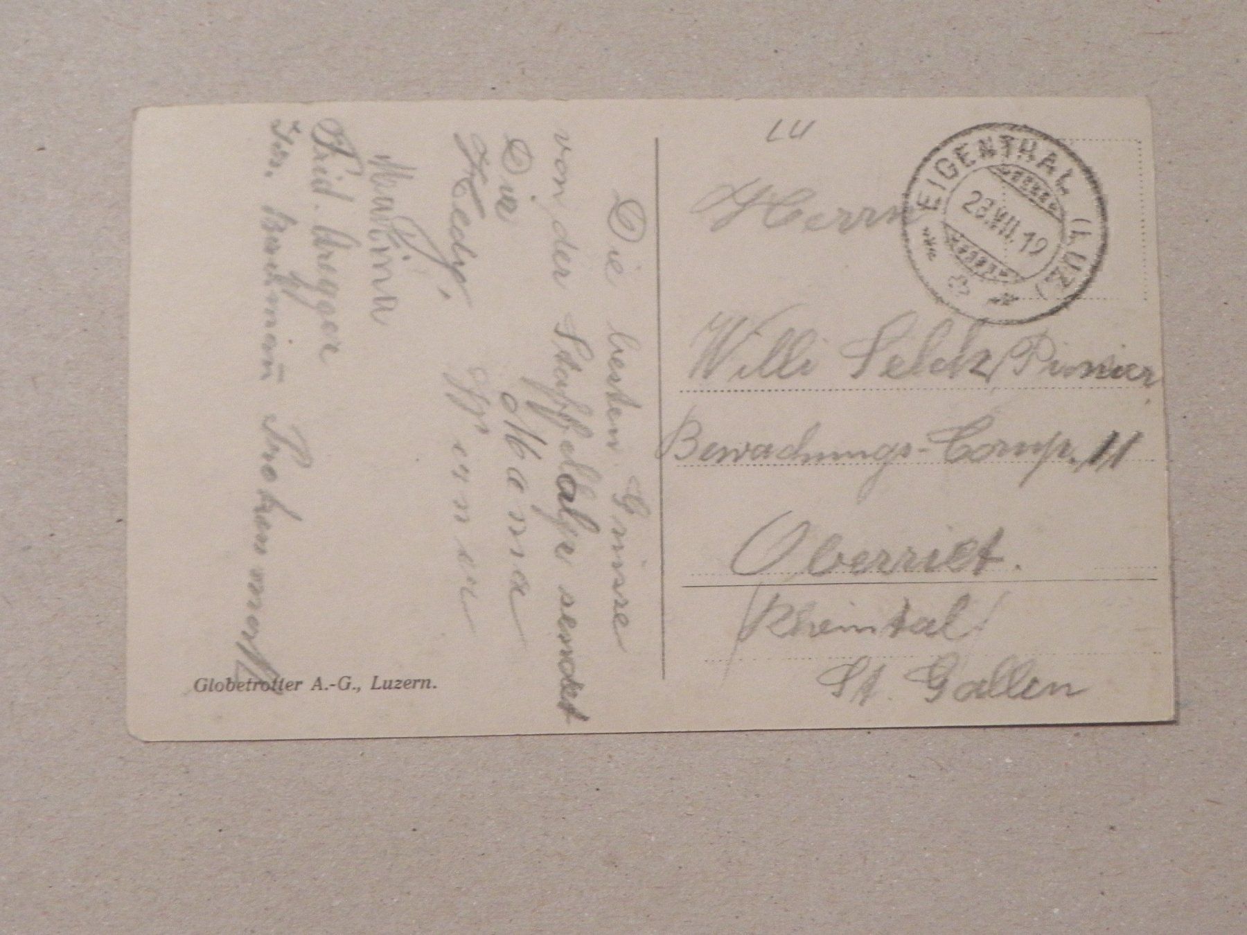 Cartes postales: Ansichtskarte Eigenthal Luzern LU 1919 – D'occasion à Siebnen par krimsie 1