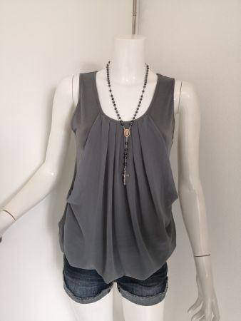 🤩INTIMISSIMI TOP GRAU MIT SHIFFON NEU