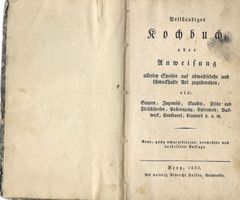 Berner Kochbuch 1830 rar!