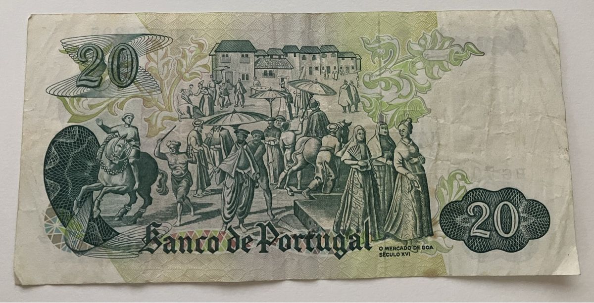 Banconote: Portugal 20 Escudos 27.07.1971 – Usato da Algetshausen venduto da Carrhard 1