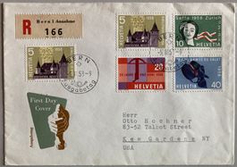 FDC Werbemarken 1958 illustriert ET BERN, SBK 35 Fr.
