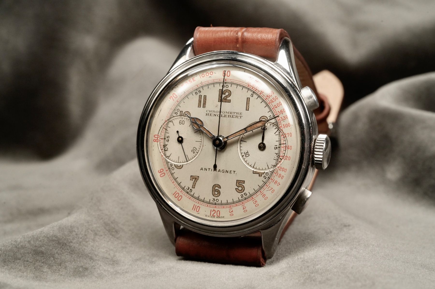 Angelus Orologi: Chronometer Henglebert - Original 1930`s Step-Case Chrono – Usato da Morcote venduto da chronoservice 3