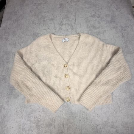 Cardigan Bershka beige, ultra doux - Taille S