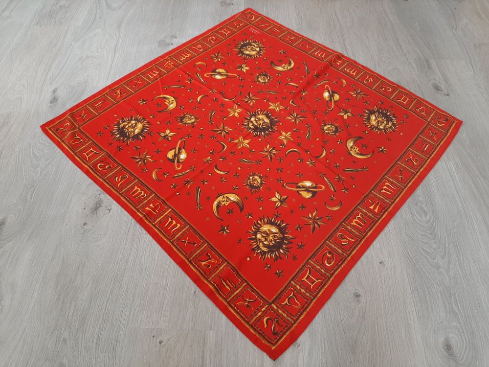 Mexpekil Seidenschal Mit Marienkäfer Muster - Quadratisch 60x60cm Rot