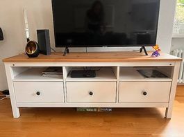 IKEA HEMNES TV-Bank (weiss gebeizt/hellbraun) - Top Zustand