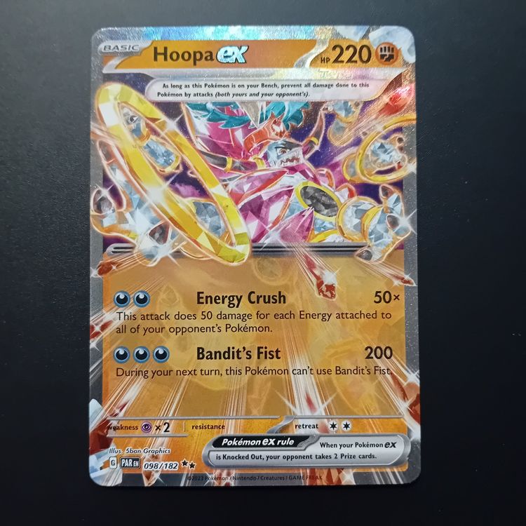 Hoopa ex 098/182 - Pokemon enkeltkort fra SV04 Paradox Rift